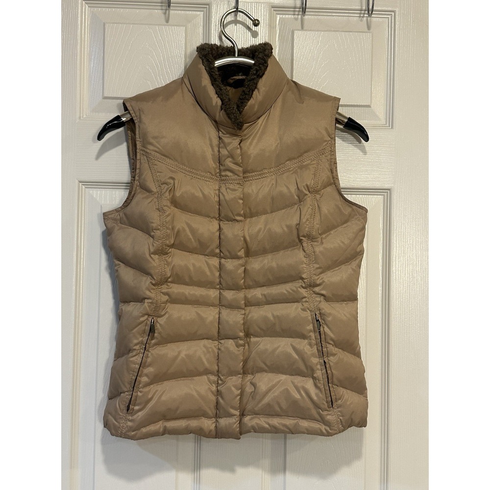 Eddie Bauer Quilted Goose Down‎ Zip Up Puffer Vest Size XS